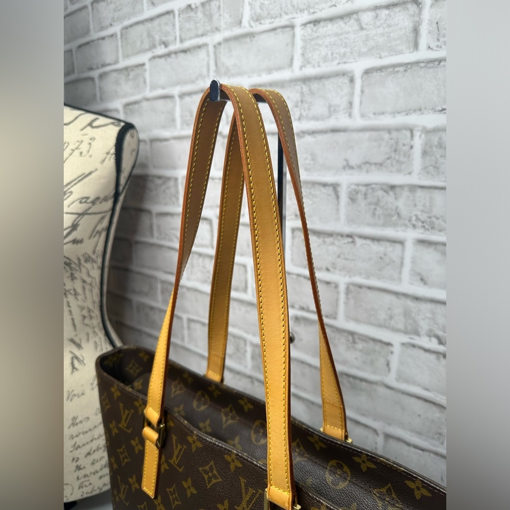 Louis Vuitton Luco M51155 Monogram Canvas Shoulder Tote Bag Zip Close Brown EUC - Picture 7 of 11